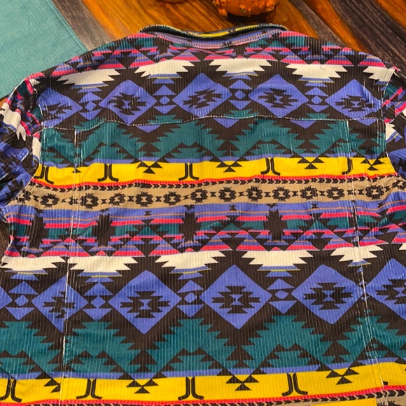 WESC Cord Trucker Blanket Print( Gorgeous Unisex Multi Color Jacket - Picture 10 of 12